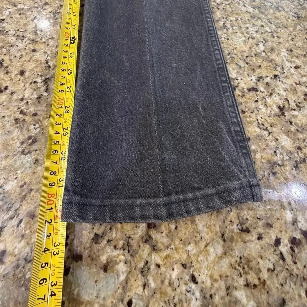 Vintage 90s Wrangler Jeans Black Faded Denim USA Made Cowboy Cut Mens 29x32 EUC